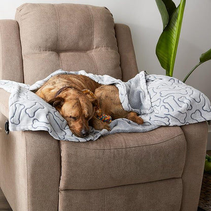 Bone Dry Embossed Bone Print Pet Blanket - Image 5
