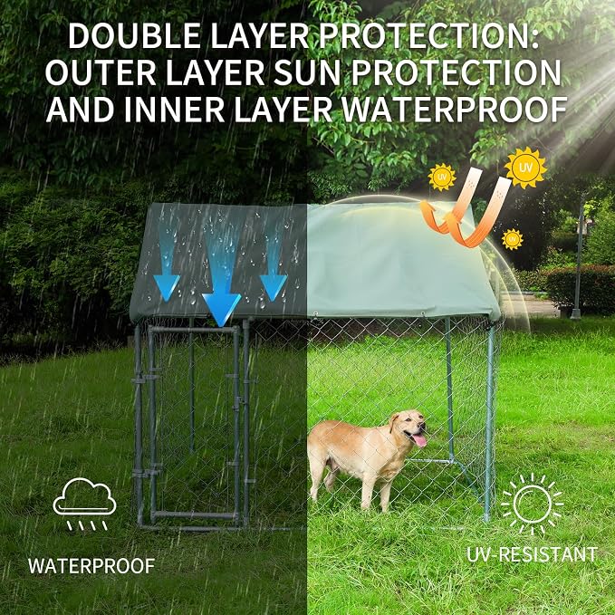 Heavy Duty 80" Outdoor Dog Kennel - Image 5