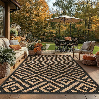 GENIMO Outdoor Rugs 8x10 Waterproof, Reversible Mats, Area Plastic Straw Rug - Image 8