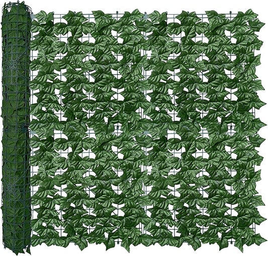 Artificial Ivy Privacy Fence Wall Screen, 40X160 in UV-Anti Faux Greenery by ODTORYHOME