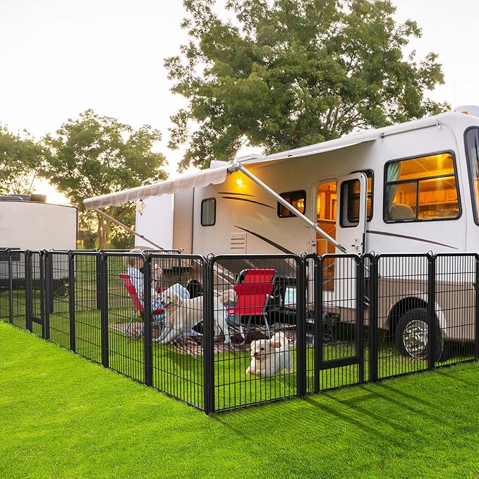 Yaheetech Dog Playpen Outdoor, 40 inch 16 Panels Dog Pen Indoor Heavy Duty - Image 2