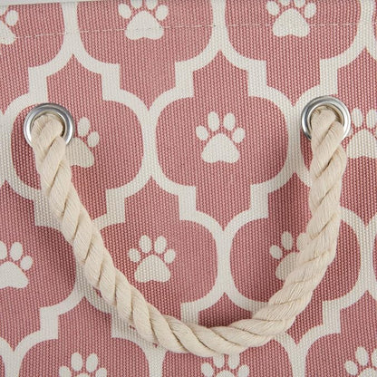 Bone Dry Pet Storage Collection Lattice Paw Print, Small Round - Image 4