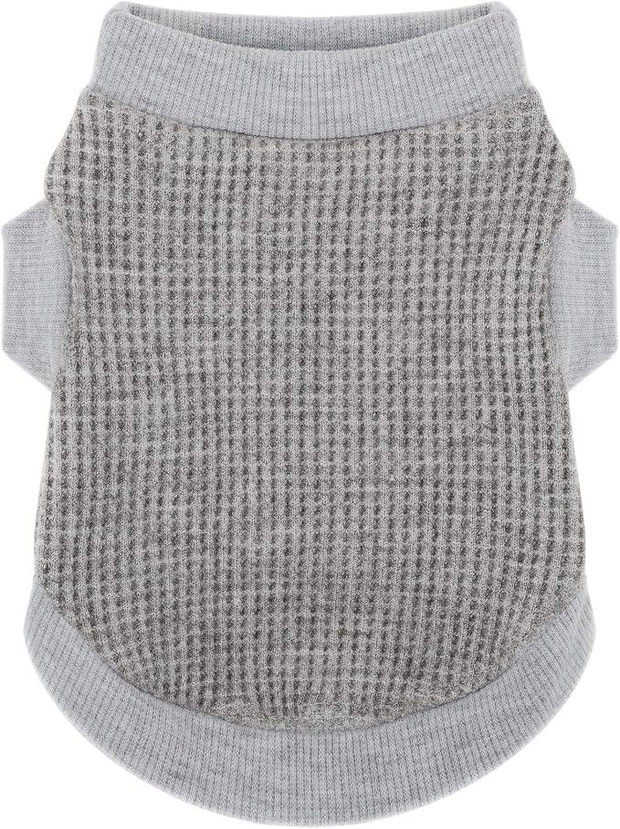 Cozy and Functional Dog Shirts for Small Puppies: Stretchable Gray Attire by Paiaite