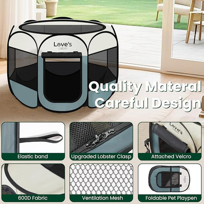 Love's cabin Pet Puppy Dog Playpen, Large Dog Tent Crates Cage Indoor/Outdoor - Image 5