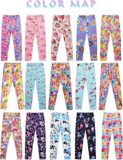 Girl Unicorn Leggings Kid Rainbow Print Legging Tights Trousers Slim Long Pants - Image 5