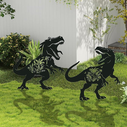 Dinosaur Metal Garden Stakes Yard Decor, Lawn Ornaments - Image 5