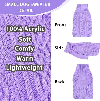 Small Dog Sweater Dog Clothes for Small Dogs Winter Puppy Clothes Warm Pet Cat - Image 4