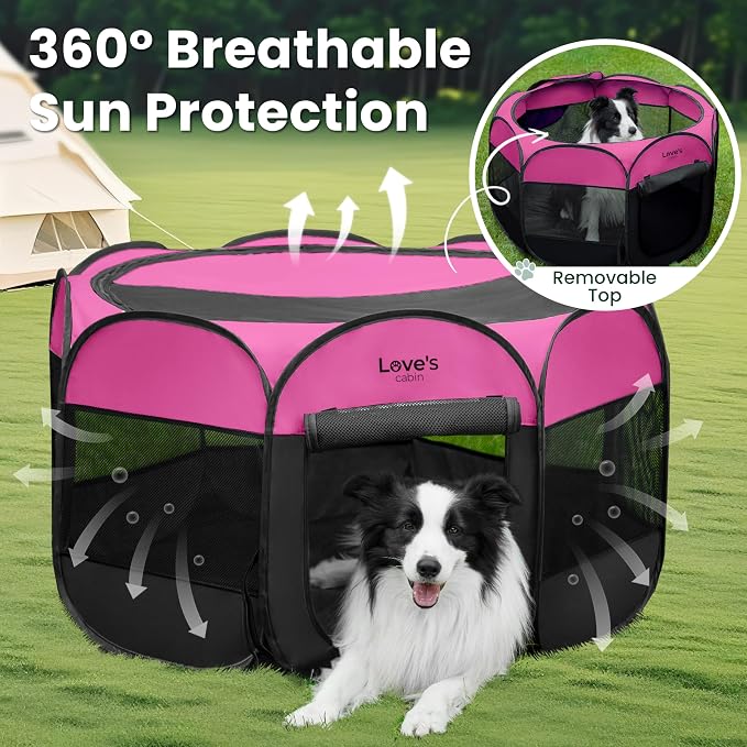 Love's cabin Pet Puppy Dog Playpen, Small Dog Tent Crates Cage Indoor/Outdoor - Image 9