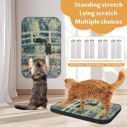 Art Cat Scratcher, Wall-Mountable Cat Scratching Board, Cat Wall Scratcher - Image 3