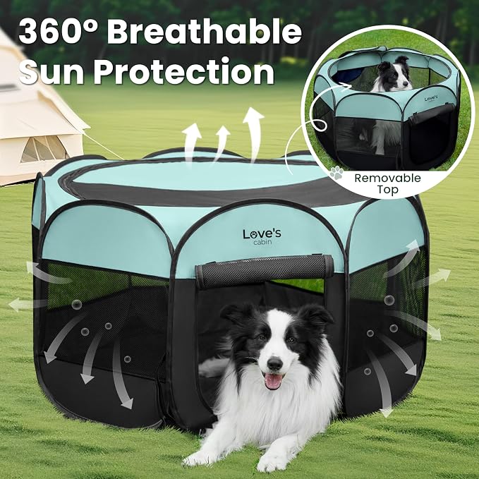 Love's cabin Pet Puppy Dog Playpen, Small Dog Tent Crates Cage Indoor/Outdoor - Image 9