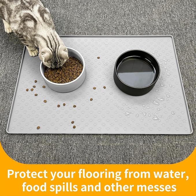 Ptlom Dog Food Mat Anti-Slip Pet Bowl Mats - Image 6
