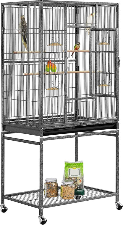 Yaheetech 54-inch Wrought Iron Standing Large Parrot Parakeet Flight Bird Cage by Yaheetech