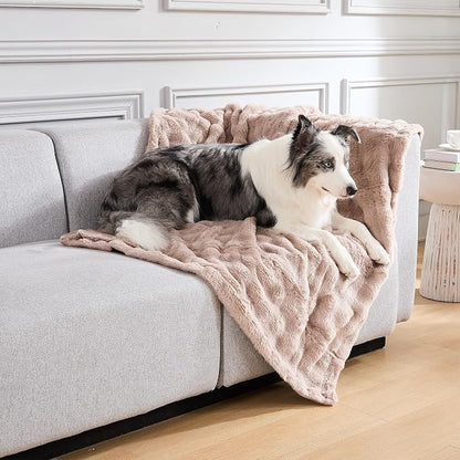 Modern Threads Water-Resistant Faux Rabbit Fur Pet Blanket - Image 4
