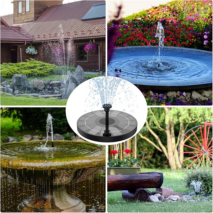 AISITIN 2.5W Solar Bird Bath Fountain Pump, Solar Fountain Pump - Image 7