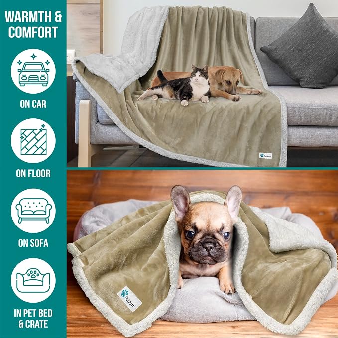 PetAmi Dog Blanket for Bed, XL Pet Blanket Large Dogs, Fleece Furniture Couch - Image 5