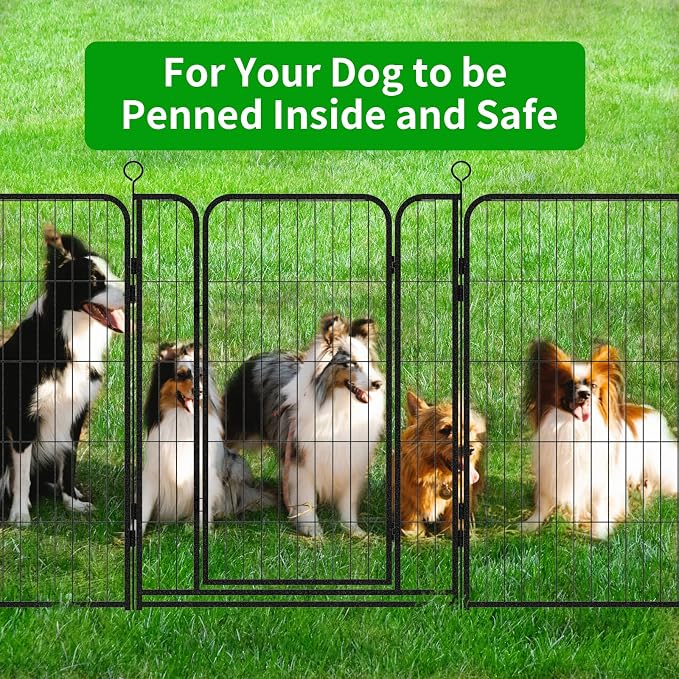 Dog Playpen Outdoor Extra Wide 32 Piece Panels Heavy Duty Dog Fence 40" Height - Image 9