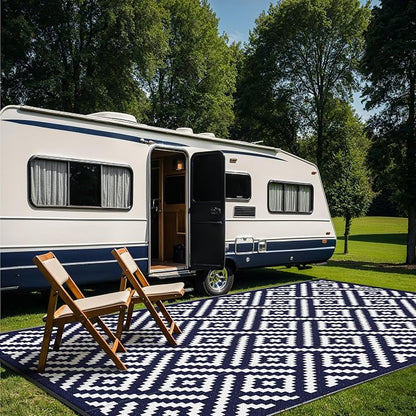 GENIMO Outdoor Rug for Patio Clearance, Reversible Plastic Camping Rugs - Image 3
