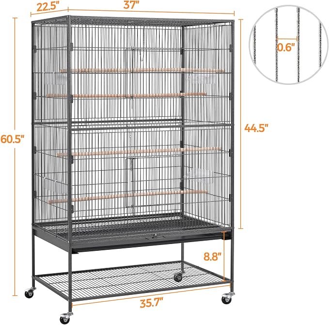 Topeakmart X-Large Parrot Cage Bird Cage - Image 3