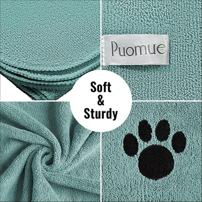 Microfiber Dog Towels for Drying Dogs, Super Absorbent and Soft Pet Grooming - Image 2