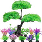 Ameliade Aquarium Artificial Plastic Plants Decoration, Aquarium Tree Decor Set by Ameliade