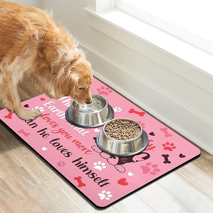 Pet Feeding Mat for Floors Waterproof Dog Mat for Food and Water Absorbent - Image 7
