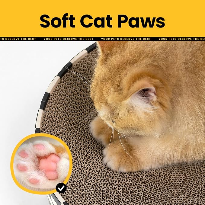 Cat Scratcher Bed, 2 in 1 Oval Cat Scratching Board - Image 5