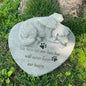Angel Dog Pet Memorial Stone, Outdoor Decor, Pet Loss Headstone, Memorial by Nattol