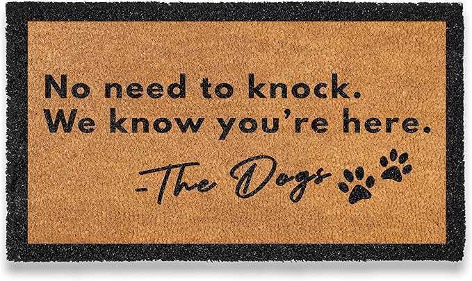 MAINEVENT No Need to Knock We Know You're Here Door Mat 30x17 Inch, No Need to by MainEventUSA