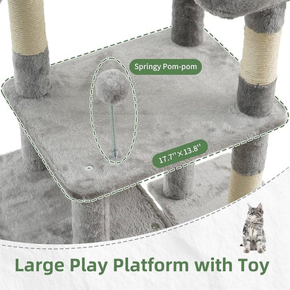 Cat Tree for Indoor Cats, 55.1 inch Cat Tower - Image 4