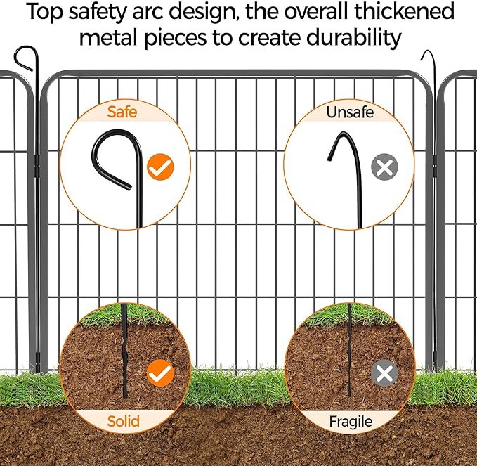 Yaheetech Dog Playpen Outdoor, 32 inch 32 Panels Dog Pen Indoor Heavy Duty - Image 8
