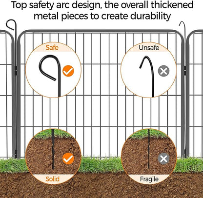 Yaheetech Dog Playpen Outdoor, 32 inch 32 Panels Dog Pen Indoor Heavy Duty - Image 8