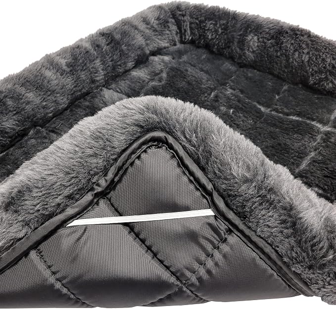 MidWest Homes for Pets QuietTime Dog Bed – Gray Faux Fur Bolster, Ultra-Soft - Image 4