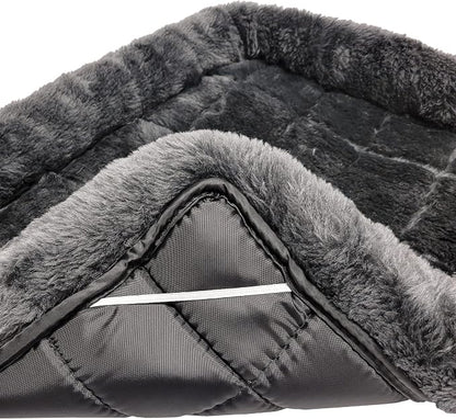 MidWest Homes for Pets QuietTime Dog Bed – Gray Faux Fur Bolster, Ultra-Soft - Image 4