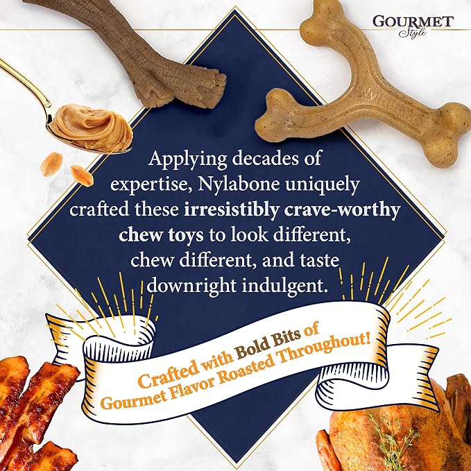 Nylabone Gourmet Style Wishbone Strong Chew Toy - Image 11