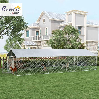 PawHut Outdoor Dog Kennel, Heavy Duty Dog Run Outdoor Fence - Image 2