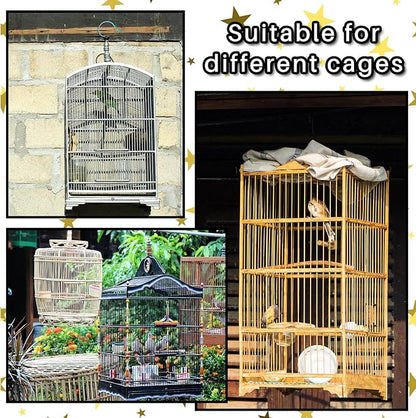 Shappy Large Bird Cage Cover, Bird Cage Seed Catcher, Adjustable Star Pattern - Image 6