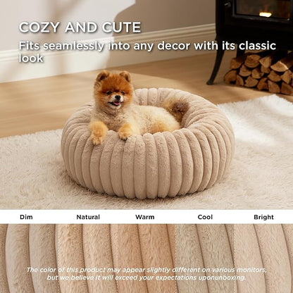 Bedsure ComfyFleece™ Donut Small Dog Bed - Image 4