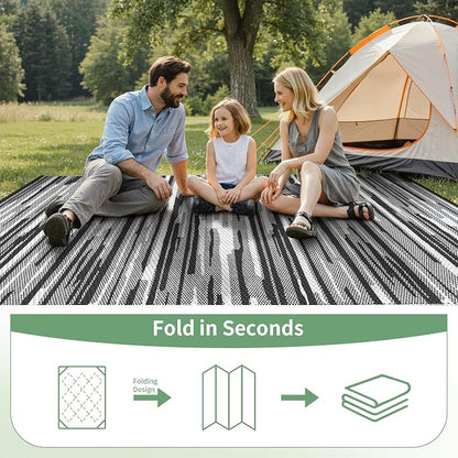 GENIMO Outdoor Rug for Patio Clearance, Reversible Plastic Straw Rugs for RV - Image 6