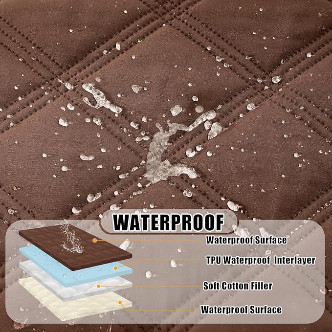 Smiry Waterproof Dog Bed Cover Blanket 52x82, Soft Reversible Pet Blanket - Image 2