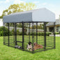 Grepatio Outdoor Dog Kennel for Large Dogs, Heavy Duty Welded Wire Steel Dog by Takesyoutohaveawonderfullife