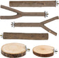 8 PCS Bird Perch Set, Natural Birch Wood Straight & Forked Perches by TreewollAlwaysontheWay