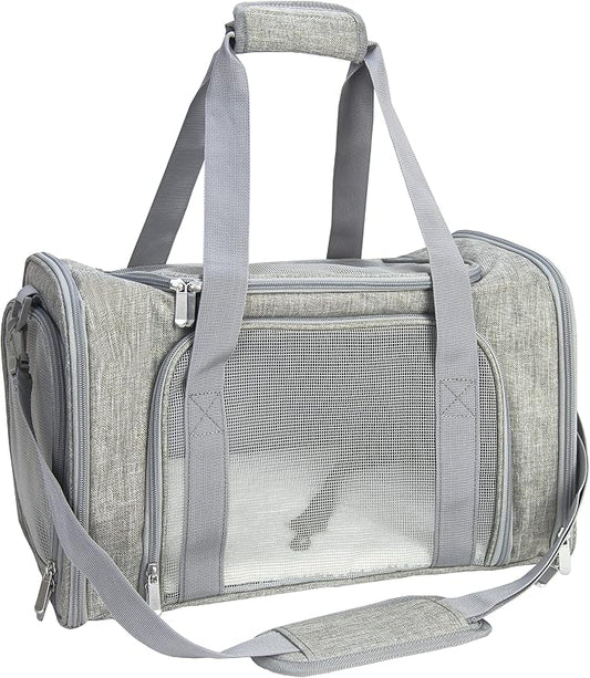 Soft Sided Carrier for Small Medium Cats Dogs, Removable Pad Collapsible Travel by NextFri