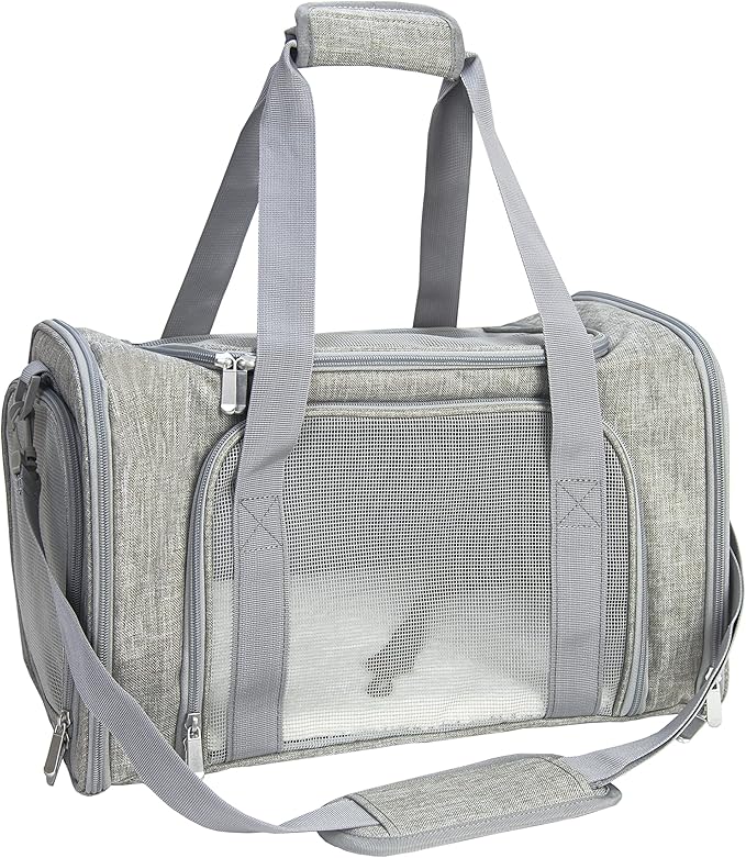 Soft Sided Carrier for Small Medium Cats Dogs, TSA Airline Approved Collapsible by NextFri