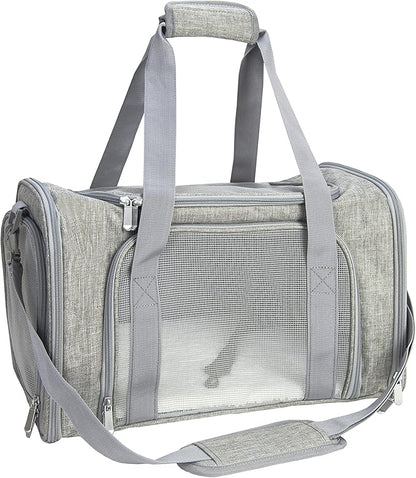 Soft Sided Carrier for Small Medium Cats Dogs, TSA Airline Approved Collapsible by NextFri