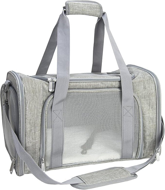 Soft Sided Carrier for Small Medium Cats Dogs, TSA Airline Approved Collapsible by NextFri