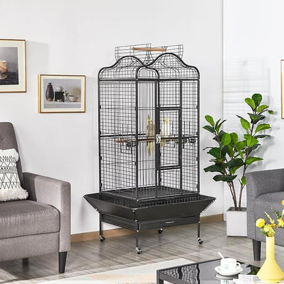 Yaheetech Extra Large Bird Cage 63'' Open Play Top Bird Cage - Image 3