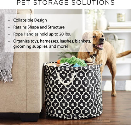 Bone Dry Pet Storage Collection Collapsible Bin, Medium Round - Image 8