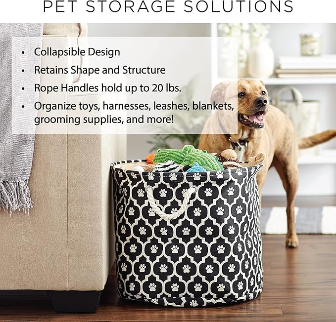 Bone Dry Pet Storage Collection Collapsible Bin, Small Round - Image 7