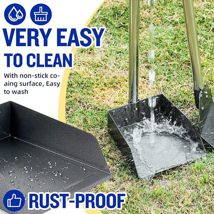 Dog Pooper Scooper, Tray Rake and Spade 3 Pack Poop Scoop Adjustable Long - Image 4
