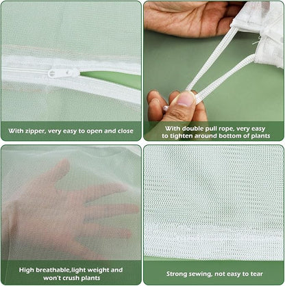 3Pcs Plant Covers from Insects, 3Size Bird Netting Barrier - Image 4